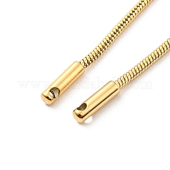304 Stainless Steel Round Snake Chain Bracelet Making&nbsp;STAS-B044-01G