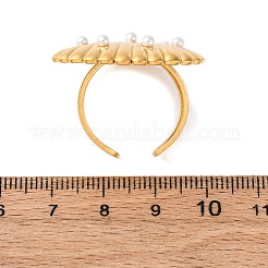 Stainless Steel Adjustable Cuff Rings for Women&nbsp;RJEW-B126-01G