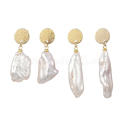 Natural Baroque Keshi Pearl Dangle Drop Earrings for Women&nbsp;EJEW-JE07342