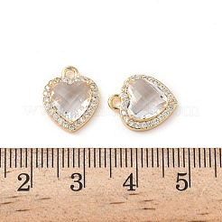 Brass Micro Pave Cubic Zirconia Pendants&nbsp;KK-L250-03G-01