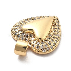 Rack Plating Brass with Cubic Zirconia Pendants&nbsp;KK-Q017-04B-G