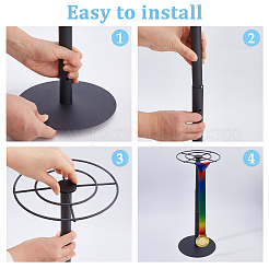 Rotatable Iron Medal Display Stands&nbsp;ODIS-WH0086-217