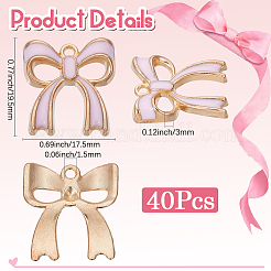 40Pcs Light Gold Plated Alloy Pendants&nbsp;ENAM-SC0006-35