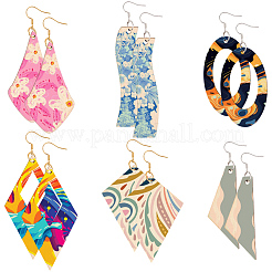 DIY Wooden Dangle Earring Making Kits&nbsp;DIY-SP0005-04