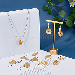 24Pcs 12 Style Textured 201 Stainless Steel Pendants&nbsp;STAS-FH0001-98
