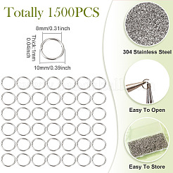304 Stainless Steel Open Jump Rings&nbsp;STAS-TA0002-99B