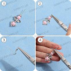DIY Angel Acrylic & Alloy Dangle Earrings Making Kits&nbsp;DIY-SC0027-01