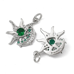 SHEGRACE Brass Pave Green Cubic Zirconia Pendants&nbsp;XGRQ4D266-668P