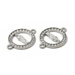 Alloy Connector Charms with Rhinestone&nbsp;FIND-H039-25P