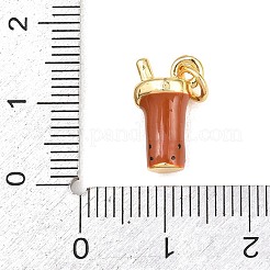 Brass Enamel Pendants&nbsp;KK-B168-01G-02