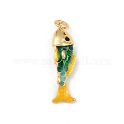 Brass Enamel Pendants&nbsp;KK-L255-03G-A