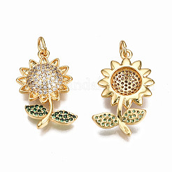 Brass Micro Pave Cubic Zirconia Pendants&nbsp;LS-ZIRC-Q200-013-NF