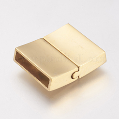 304 Stainless Steel Magnetic Clasps with Glue-in Ends&nbsp;STAS-I011-15G