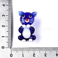 Handmade Lampwork Cat Figurine Display Decorations&nbsp;LAMP-N034-26B