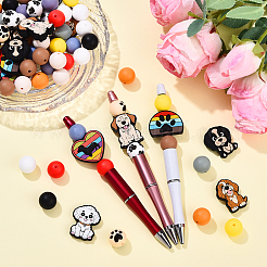 72Pcs 18 Styles Silicone Focal Beads&nbsp;SIL-YW0002-09