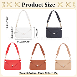 5Pcs 5 Colors Imitation Leather Women's Mini Envelope Clutch Bags&nbsp;AJEW-WR0001-85
