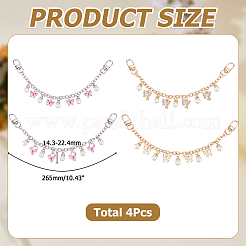 4Pcs Alloy Bag Extender Chains&nbsp;HJEW-HS00135