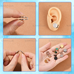 16Pcs 4 Colors 304 Stainless Steel Vortex Cuff Earrings&nbsp;EJEW-SC0001-86