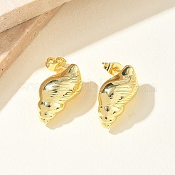 Brass Stud Earrings for Women&nbsp;EJEW-A167-02E-G