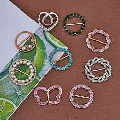 9Pcs 9 Style Alloy Rhinestone Buckles&nbsp;DIY-SZ0008-58