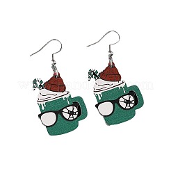 Wood Dangle Earrings&nbsp;FS-WG0F4E6-02