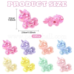 15Pcs UV Plating Opaque Acrylic Beads&nbsp;MACR-YW0004-60