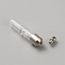 Glass Tube Hourglass Bottle Quicksand Bottle Pendants&nbsp;GLAA-WH0042-18P