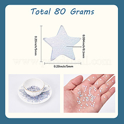 80G PVC Plastic Sequins Confetti&nbsp;AJEW-SP0001-99B