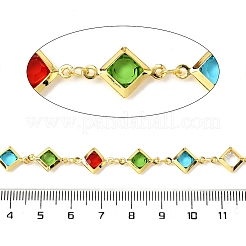 Brass Rhombus Link Chains&nbsp;CHS-H112-19G