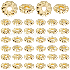 120Pcs Flower Brass Beads&nbsp;KK-BBC0026-04