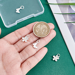 4Pcs 2 Styles 925 Sterling Silver Charms with Jump Rings & 925 Stamp&nbsp;STER-PH0003-44