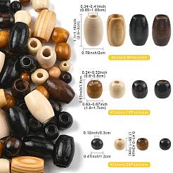 152Pcs 12 Styles Dyed Natural Maple Wood Beads&nbsp;WOOD-FS0002-53