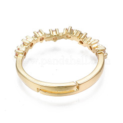 Exquisite Cubic Zirconia Flower Adjustable Ring&nbsp;X-RJEW-N035-059-NF