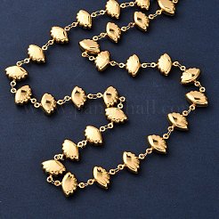 304 Stainless Steel Shell Shape Link Chain Necklaces for Women&nbsp;NJEW-G178-17G