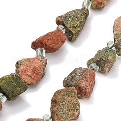 Natural Unakite Beads Strands&nbsp;GG-CBA0B77-A16-03