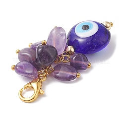 Natural Mixed Gemstone Nuggets Pendant Decorations&nbsp;HJEW-JM01108