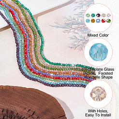 10 Strands Electroplate Glass Beads Strands&nbsp;EGLA-HY0001-09