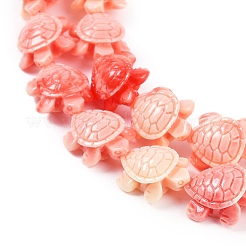 Synthetic Shell Dyed Carved Beads Strands&nbsp;SHEL-C008-02