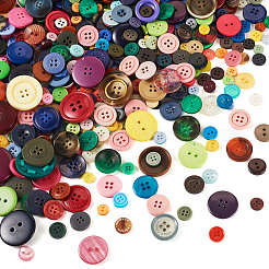 Flat Round Resin Buttons&nbsp;BUTT-TAC0017-01A