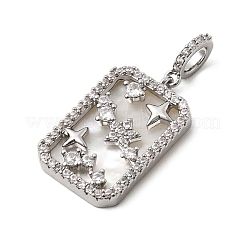 Natural Shell & Clear Cubic Zirconia Pendants&nbsp;KK-G553-11P