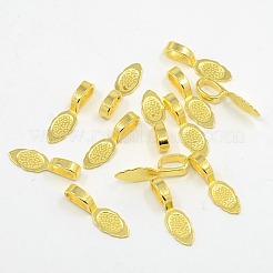 Tibetan Style Alloy Glue-on Flat Pad Bails&nbsp;K0P9R011