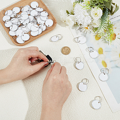 Aluminum & Paper Hanging Price Tags with Rings&nbsp;DIY-SP0007-89A