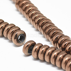 Electroplate Non-magnetic Synthetic Hematite Beads Strands&nbsp;X-G-T061-42E