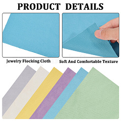 12Sheets 6 Colors Jewelry Flocking Cloth&nbsp;DIY-CY0004-14B