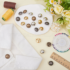80Pcs 4 Colors Brass Shank Buttons&nbsp;BUTT-ME0001-15