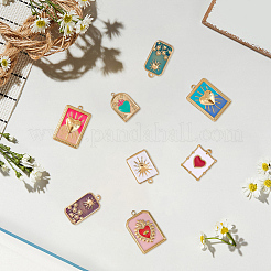 8Pcs 8 Styles Ion Plating(IP) 304 Stainless Steel Pendants&nbsp;STAS-SC0021-19