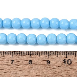 Opaque Solid Color Glass Beads Strands&nbsp;LS-GLAA-T032-P6mm-22