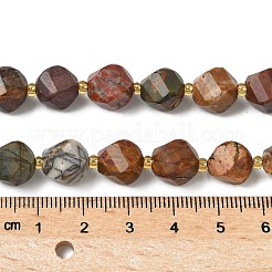 Natural Red Picasso Stone/Polychrome Jasper Beads Strands&nbsp;G-U023-A10-01