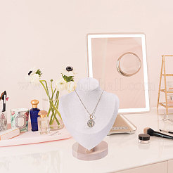 Bust Shaped Wooden Necklace Display Stands&nbsp;NDIS-WH0003-019B-01