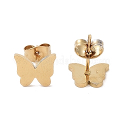 PVD Vacuum Plating 304 Stainless Steel Stud Earrings for Women&nbsp;EJEW-A048-48H-G